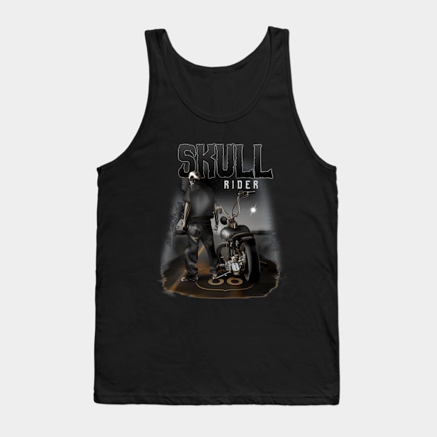 Skull Rider Tank Top by hardtbonez